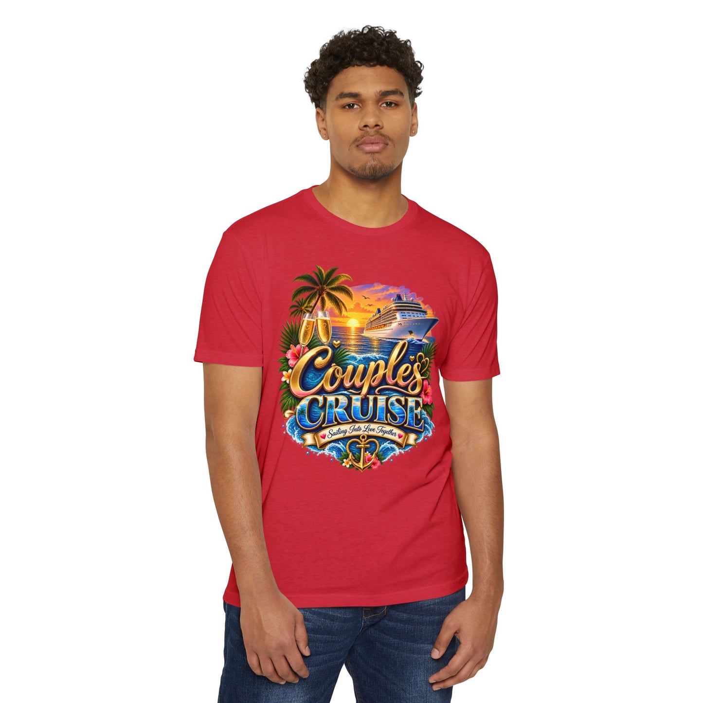 Couples Cruise T-Shirt — Tropical Cruise Vacation Graphic Tee