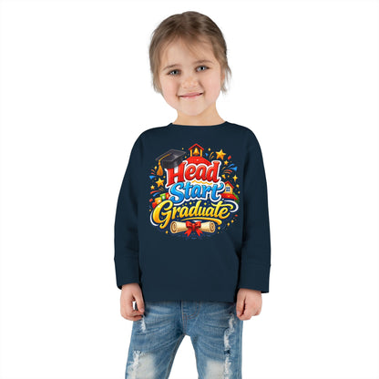 Toddler Long Sleeve Tee - "Head Start Graduate" Preschool Graduation Shirt