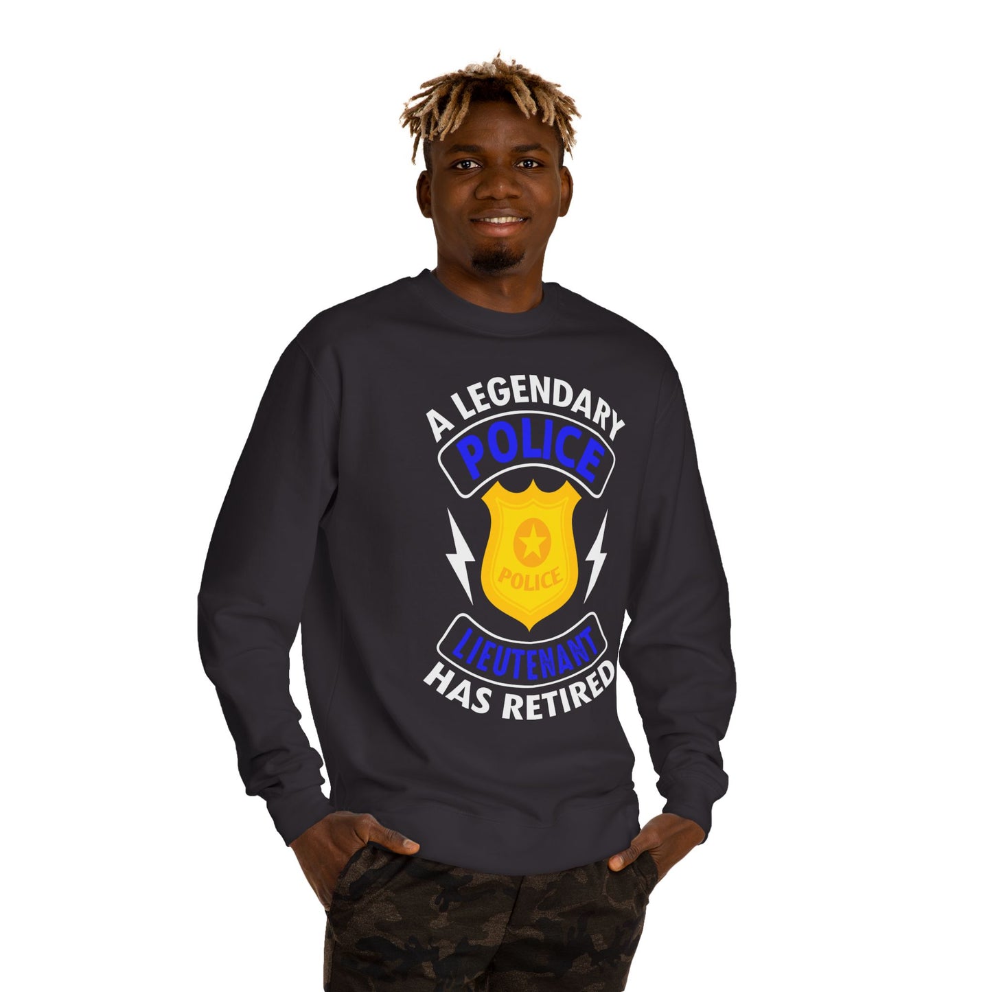 Retired Police Lieutenant Sweatshirt — Legendary Badge Crewneck