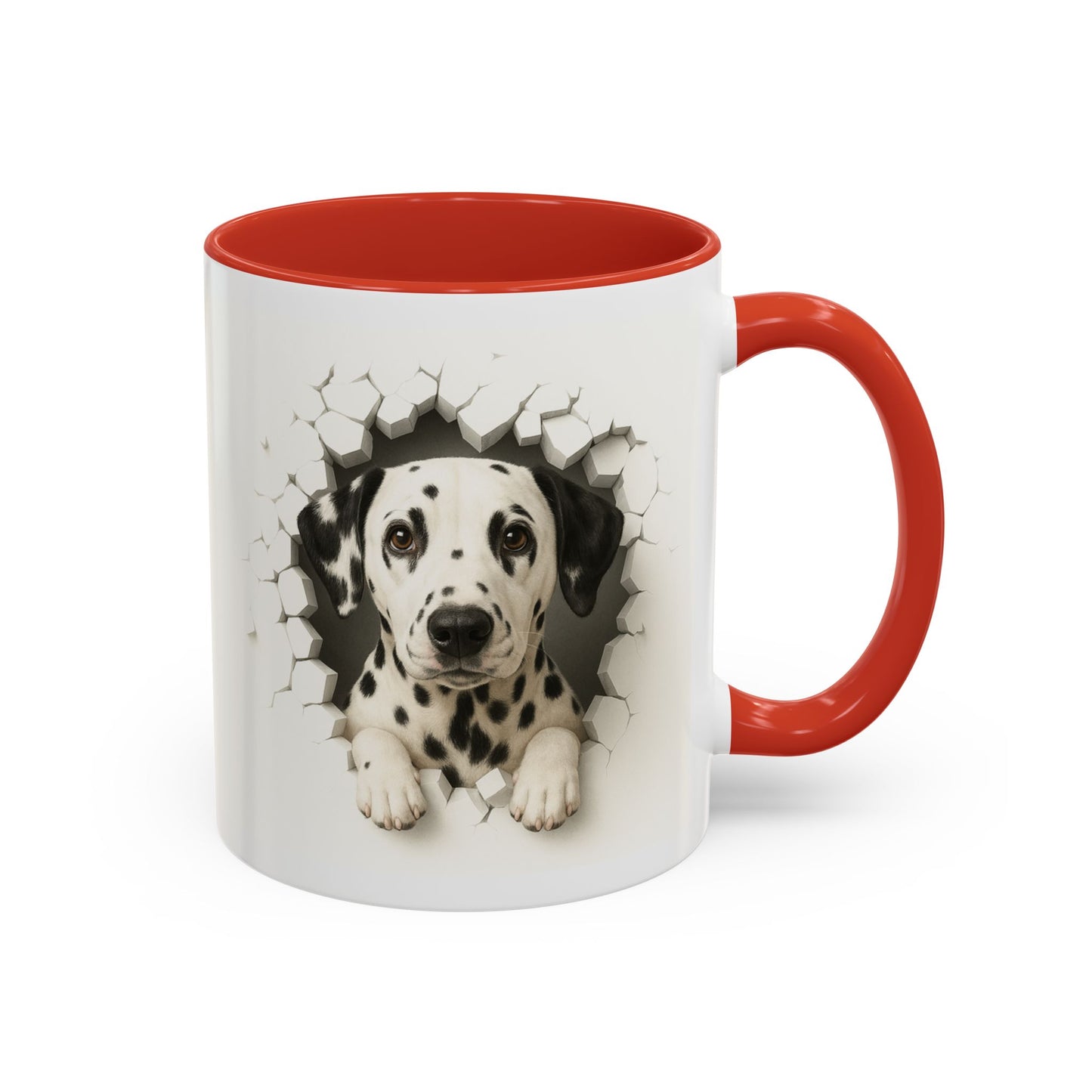 Dalmatian Peekaboo Accent Coffee Mug - Cute Dog Lover Gift (11/15oz)