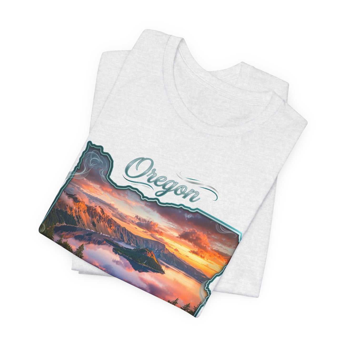 Oregon Pacific Wonderland T‑Shirt — Scenic Sunset State Map Tee