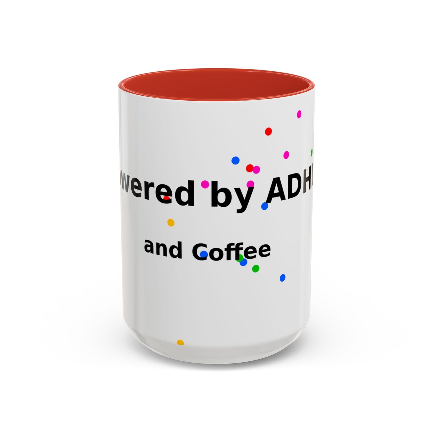 ADHD and Coffee Accent Mug — Funny Neurodivergent Travel Coffee Cup