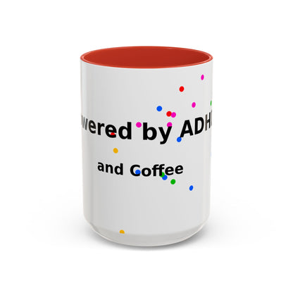 ADHD and Coffee Accent Mug — Funny Neurodivergent Travel Coffee Cup