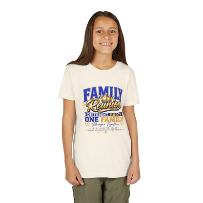 Family Reunion Youth Tee - "Different Roots One Family" Kid's Short Sleeve Shirt