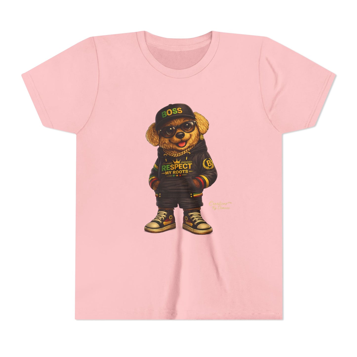 Kids Graphic Tee - 'Respect the Hustle' Teddy Bear Streetwear