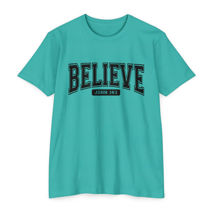 Believe John 14:1 T-Shirt — Faith-Inspired Biblical Tee