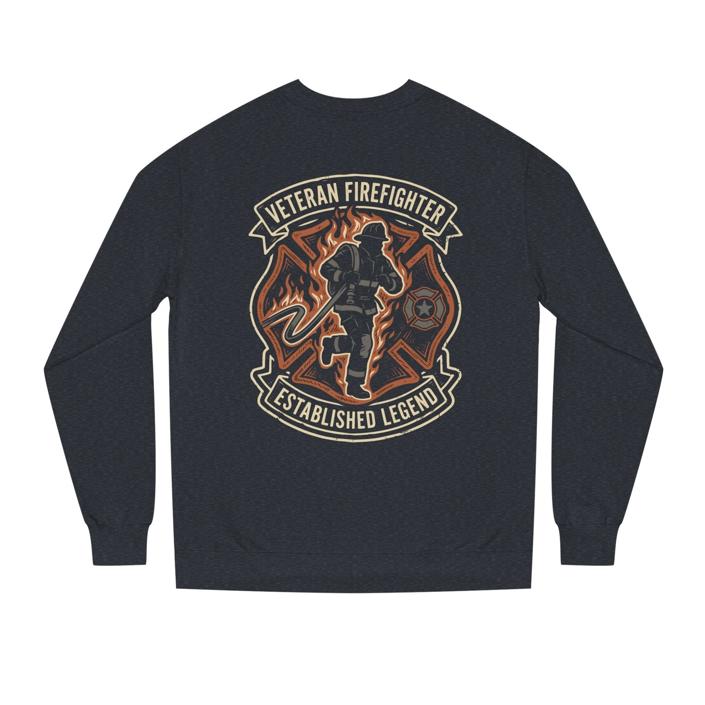 Veteran Firefighter Crewneck Sweatshirt - "Established Legend" Tribute