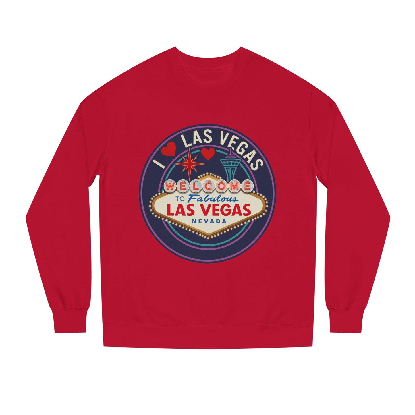 Las Vegas Welcome Sign Sweatshirt – Retro "I  Las Vegas" Crewneck