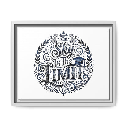 The Sky Is The Limit Framed Canvas — Inspirational Graduation Wall Art