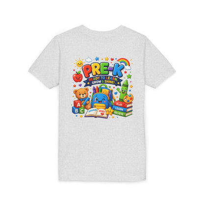 Pre-K Ready To Learn Kids T-Shirt — Colorful Preschool Back-to-School Tee