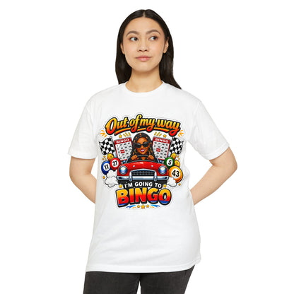 Bingo Driver T-Shirt — "Out of My Way I'm Going to Bingo" Retro Graphic Tee