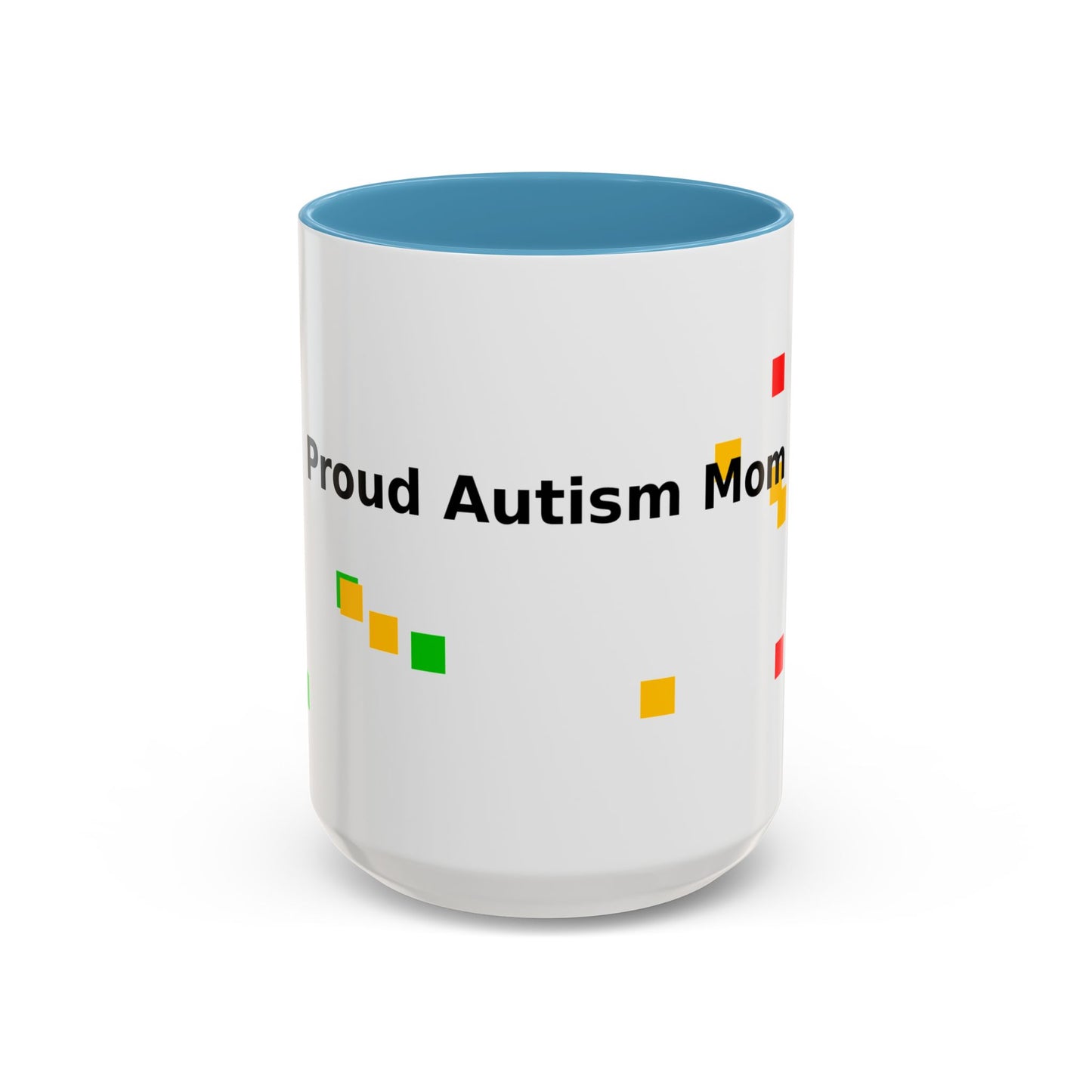 Autism Proud Mom Accent Coffee Mug – 11/15oz Color Accent