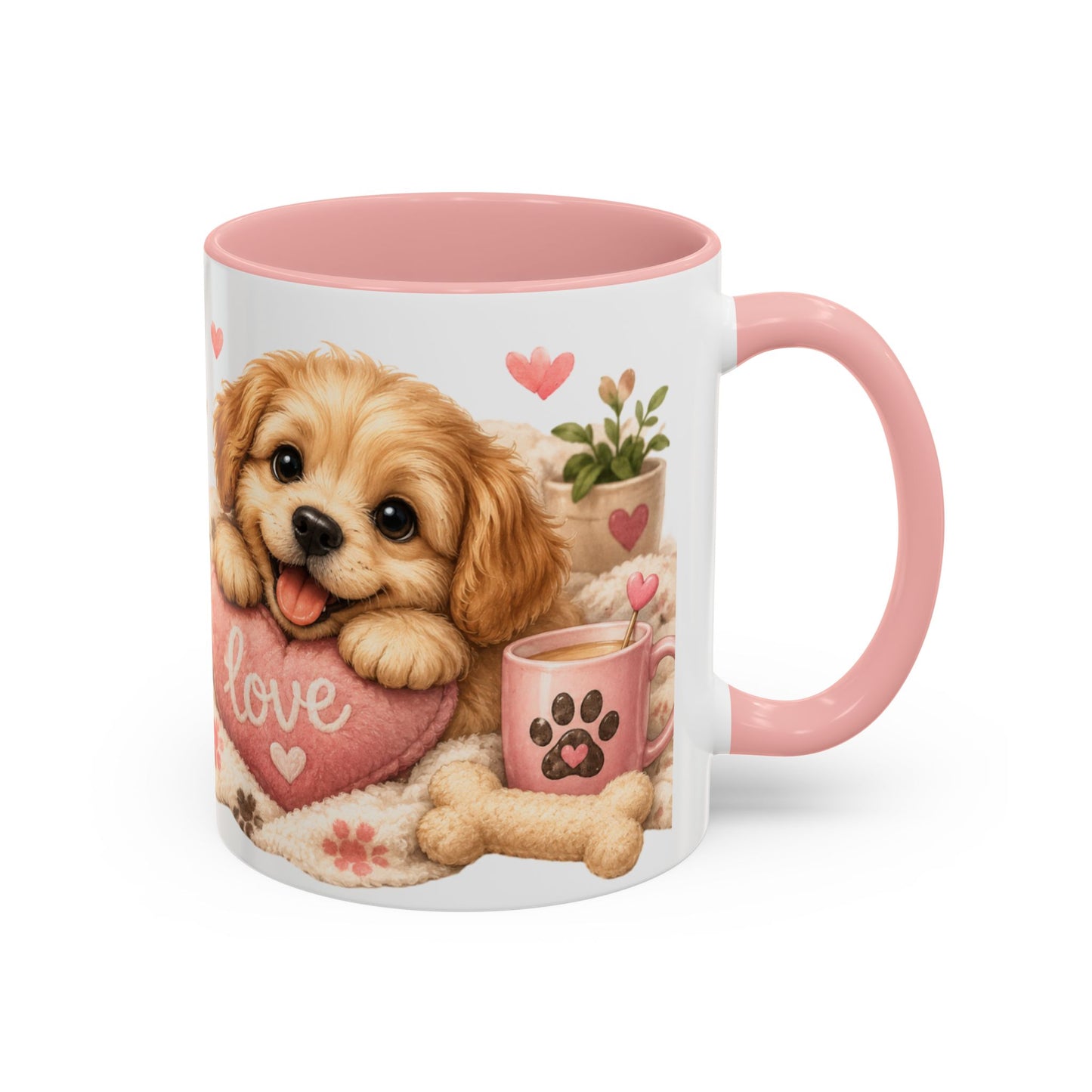 Cute Dog Lover Coffee Mug — "Life is Better With a Dog" Accent Mug (11/15oz)