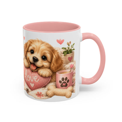 Cute Dog Lover Coffee Mug — "Life is Better With a Dog" Accent Mug (11/15oz)