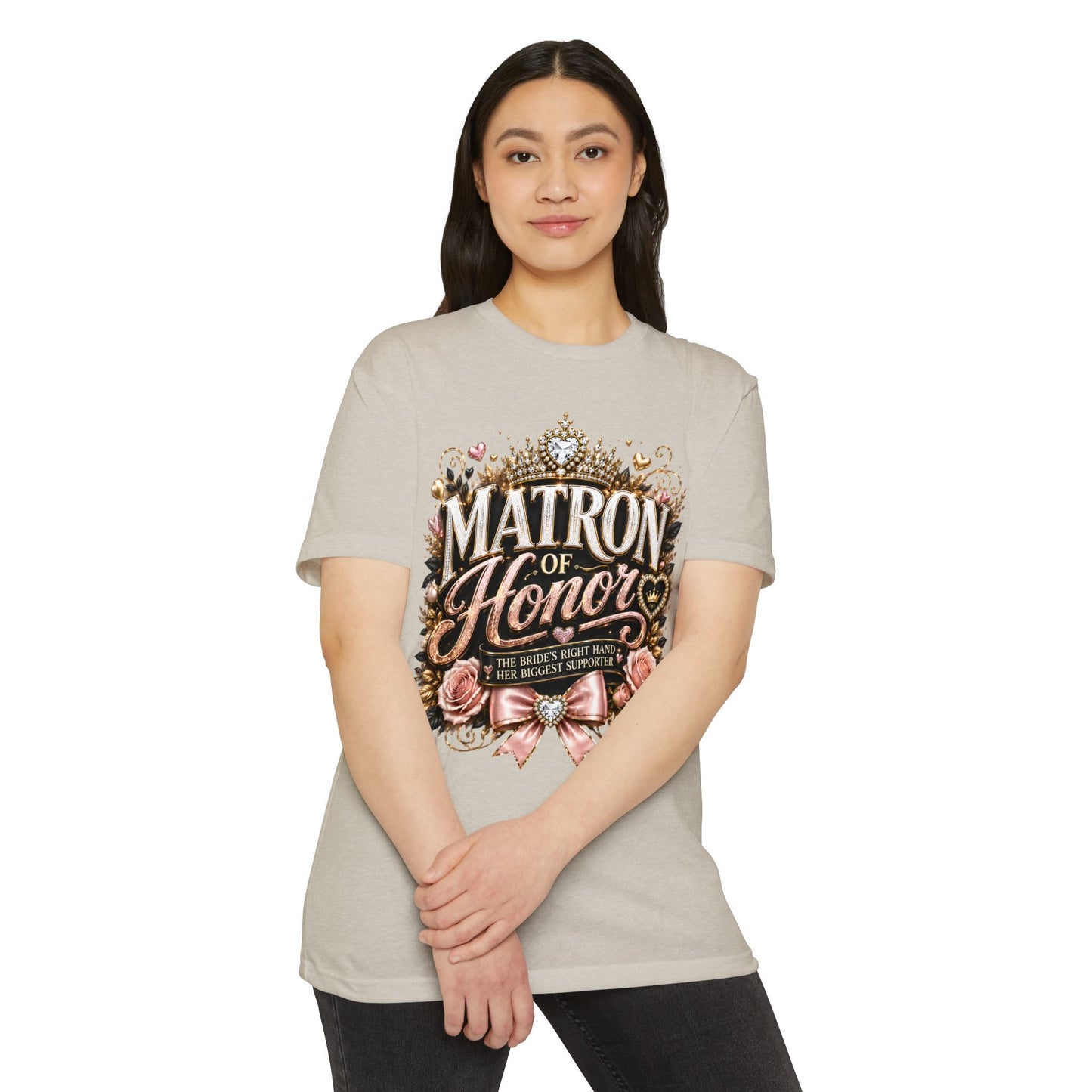 Matron of Honor T-Shirt — Floral Bridal Party Tee