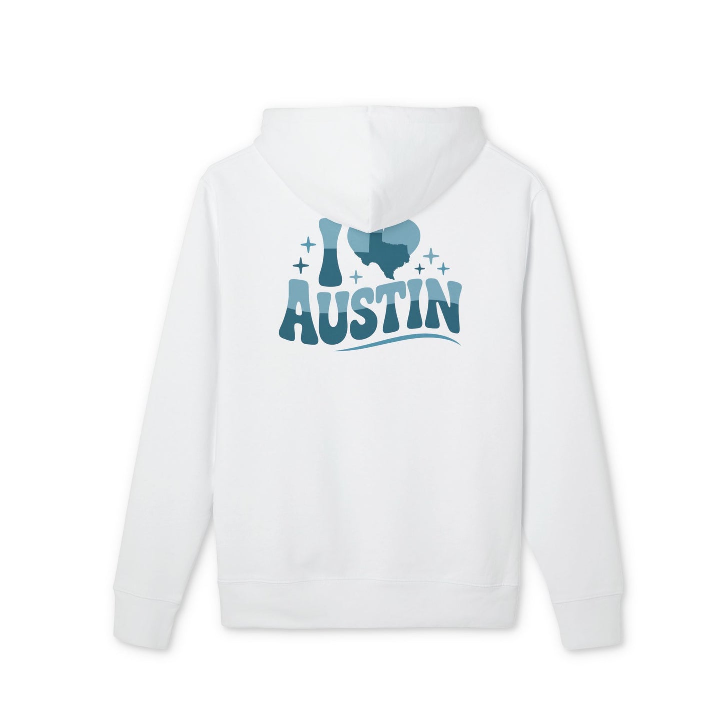 I Heart Austin Hoodie — Retro City Pride Pullover