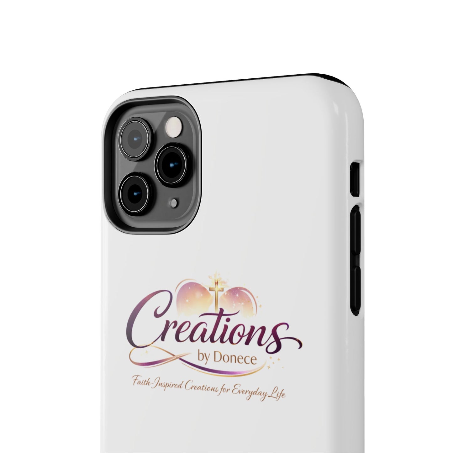 Creations by Donece Soft-Touch Tough Phone Case — Faith-Inspired Logo Protective Cover