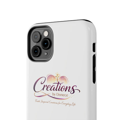 Creations by Donece Soft-Touch Tough Phone Case — Faith-Inspired Logo Protective Cover