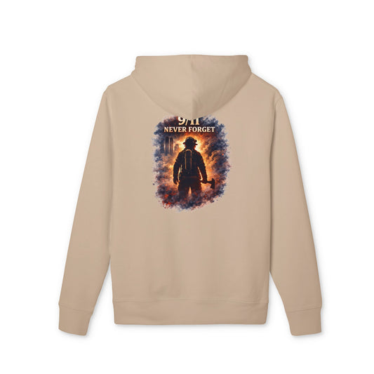 9/11 Never Forget Hoodie — Firefighter Tribute Pullover