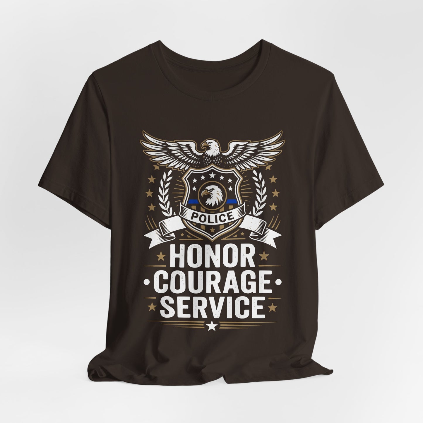 Police Honor Courage Service T-Shirt — Law Enforcement Tribute Tee