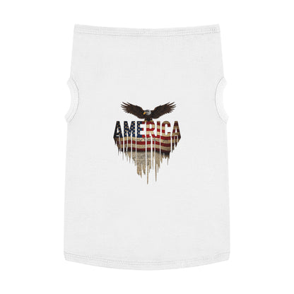 Patriotic Pet Tank Top – American Flag & Bald Eagle Dog Shirt