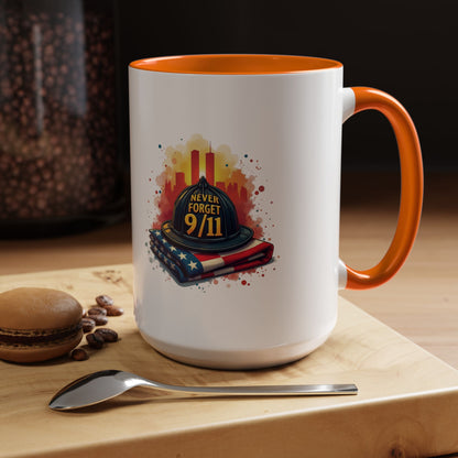 Never Forget 9/11 Memorial Accent Coffee Mug