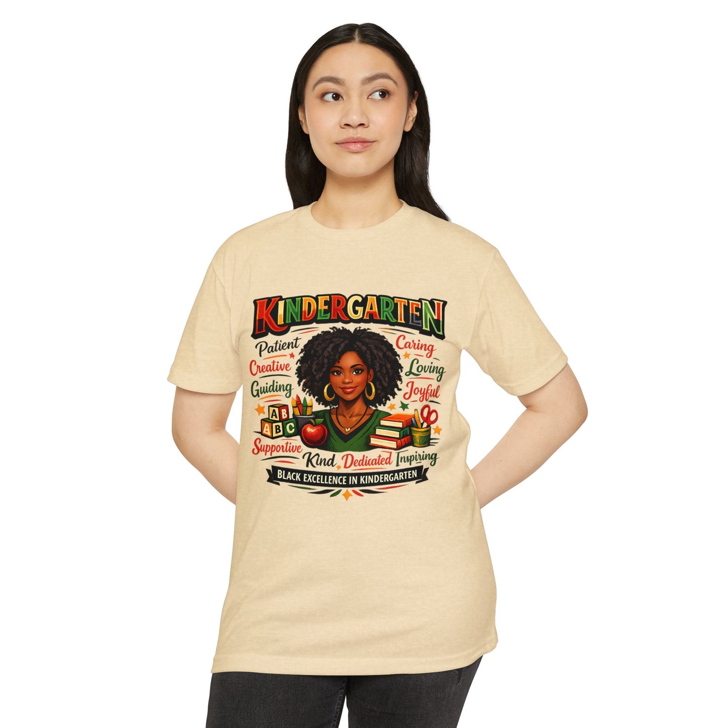 Kindergarten Teacher T-Shirt – Black Excellence in Kindergarten Design