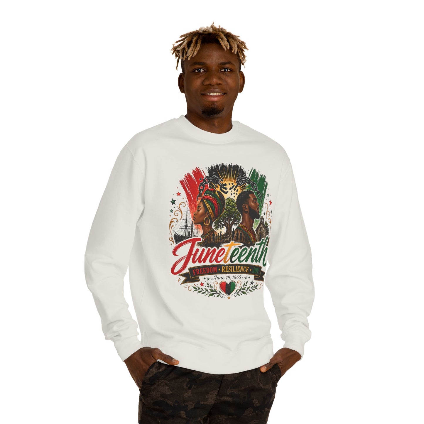 Juneteenth Celebration Sweatshirt — "Juneteenth: Resilience" African Heritage Crewneck