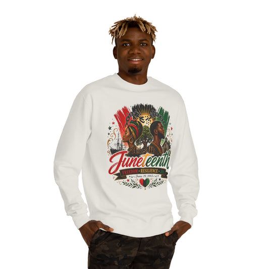Juneteenth Celebration Sweatshirt — "Juneteenth: Resilience" African Heritage Crewneck