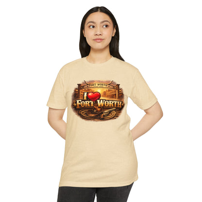 I  Fort Worth Graphic T-Shirt — Vintage Texas City Souvenir Tee