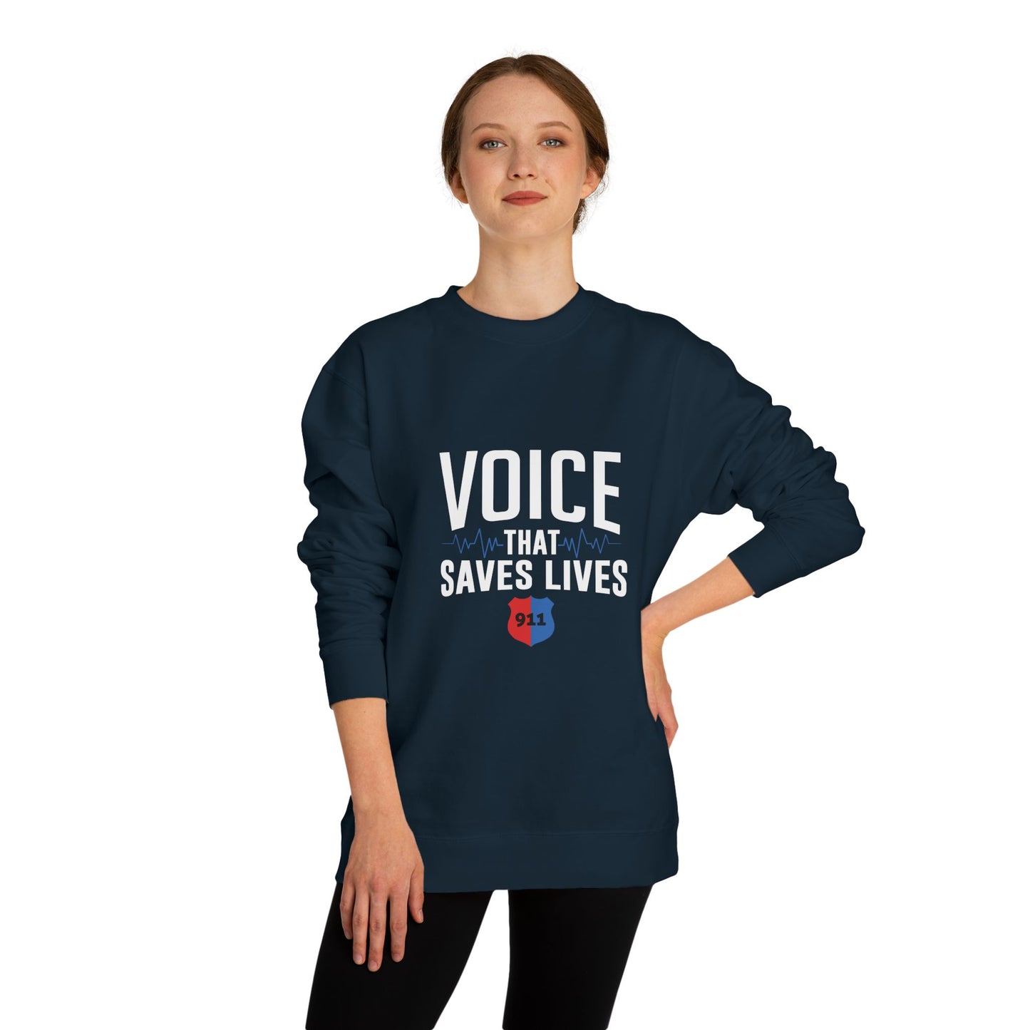 Voice That Saves Lives Sweatshirt — 911 Dispatcher Tribute Crewneck