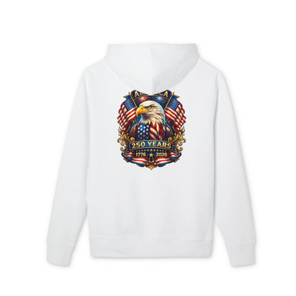 250 Years Patriotic Eagle Hoodie – American Flag 1776–2026 Anniversary