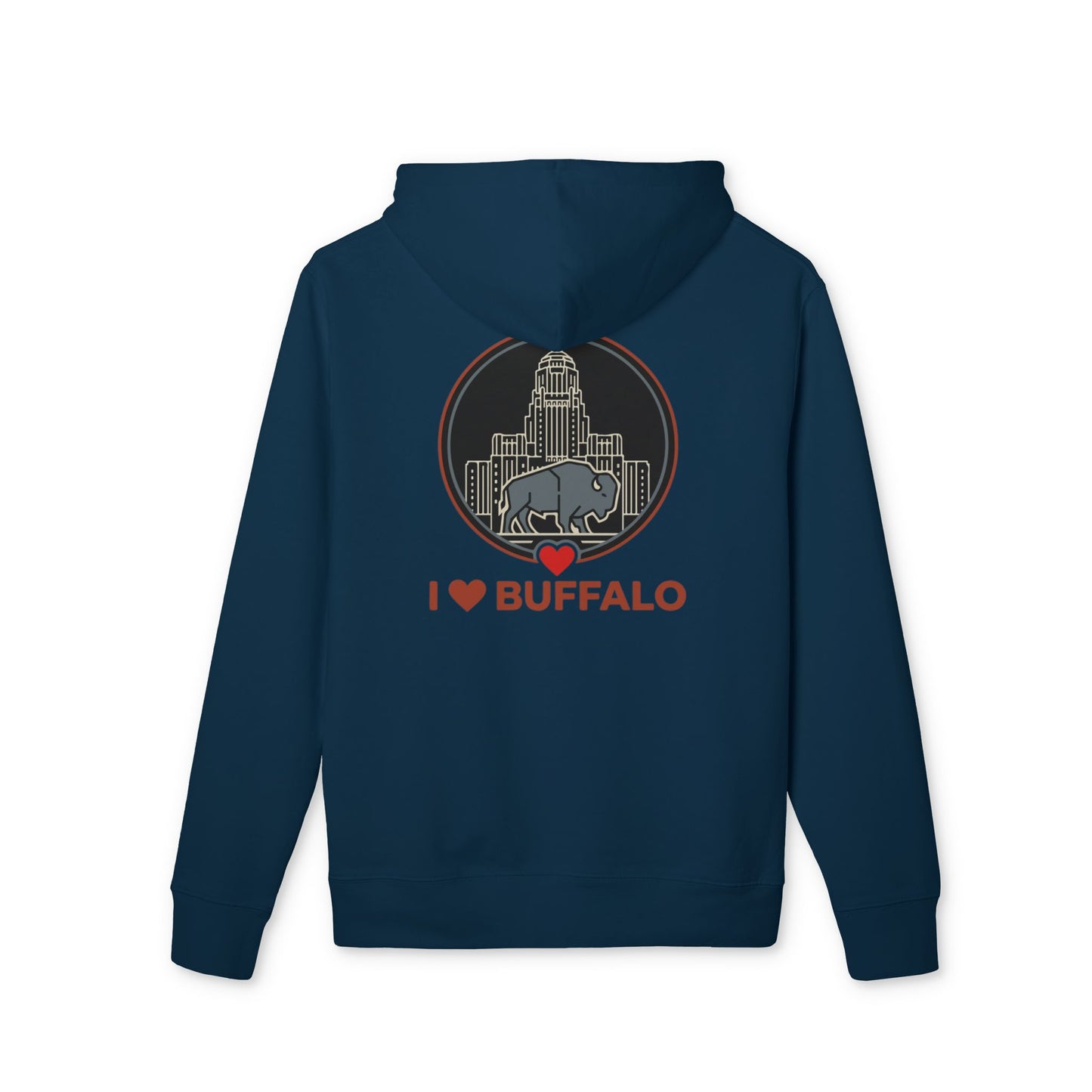 Buffalo Skyline Hoodie — I  Buffalo Retro Cityscape