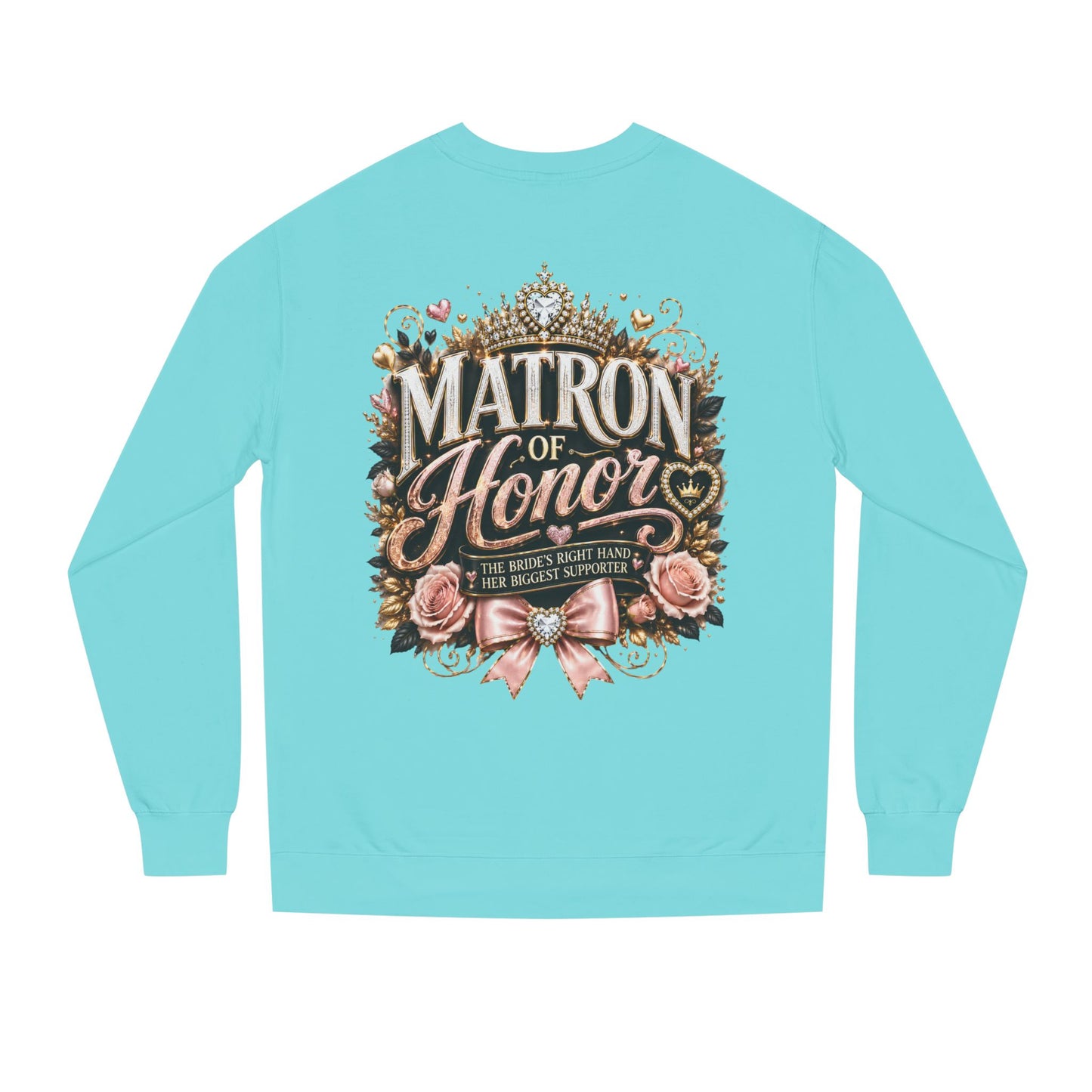 Matron of Honor Sweatshirt — Elegant Bridal Party Crewneck