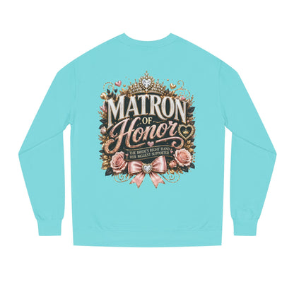 Matron of Honor Sweatshirt — Elegant Bridal Party Crewneck