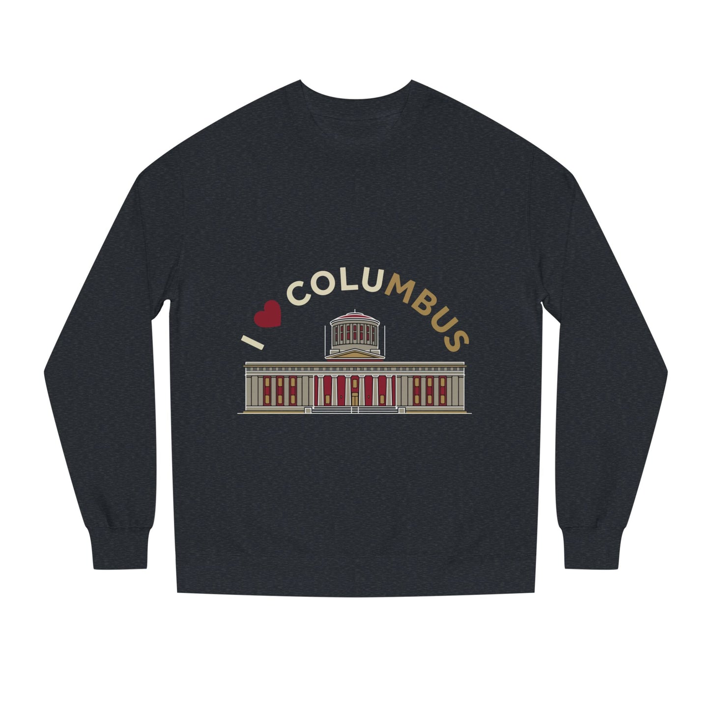 Columbus Landmark Crewneck Sweatshirt — I  Columbus Statehouse Design