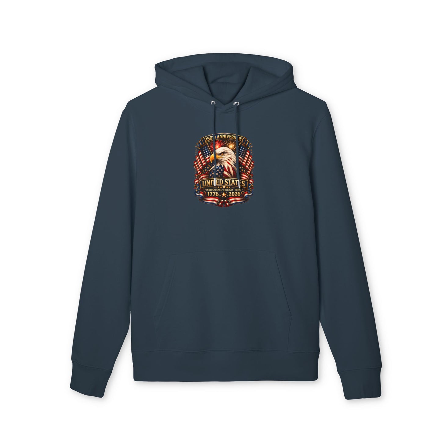 Patriotic Eagle Hoodie — United States 1776–2026 Flag Design