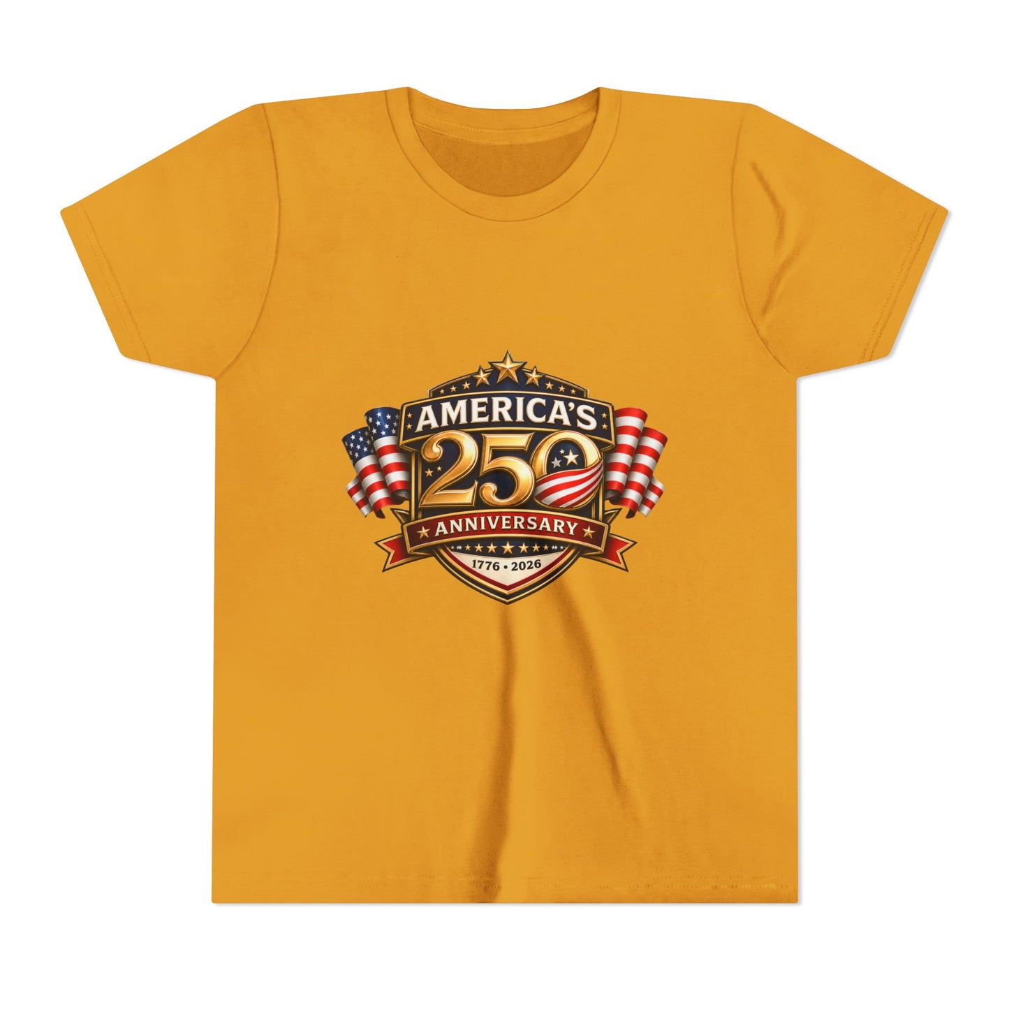America's 250th Anniversary Youth Tee - Patriotic 1776–2026 Celebration Shirt