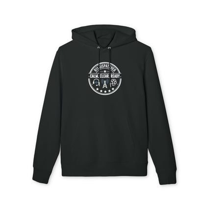 Dispatcher Hoodie — "911 Dispatcher: Calm. Clear. Ready." Badge Pullover