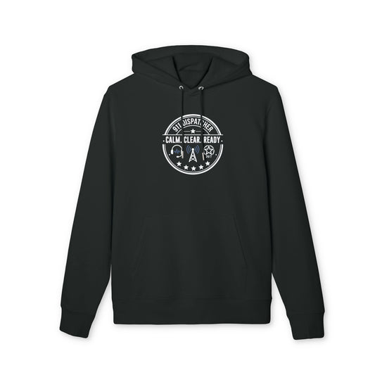 Dispatcher Hoodie — "911 Dispatcher: Calm. Clear. Ready." Badge Pullover