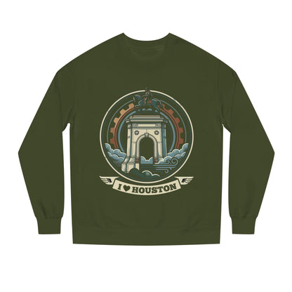 Houston Arch Retro Crewneck Sweatshirt — I  Houston Graphic