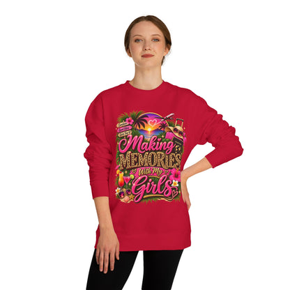 Making Memories With My Girls Crewneck Sweatshirt — Tropical Girls Trip Pullover