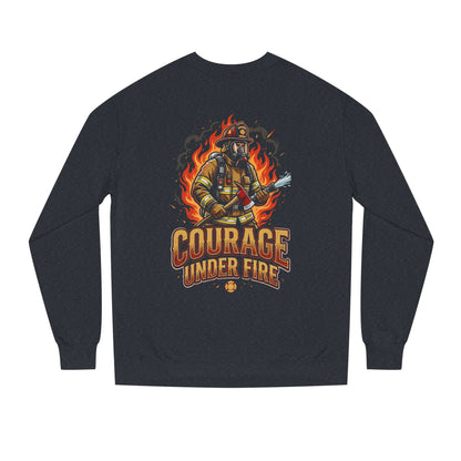 Firefighter Crewneck Sweatshirt — "Courage Under Fire" Graphic