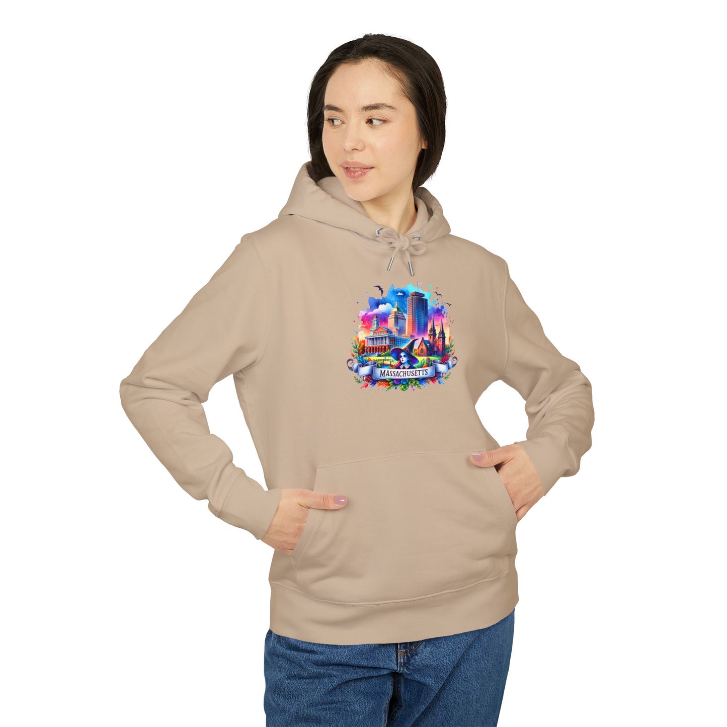 Massachusetts Skyline Hoodie – Colorful Boston Landmark Pullover