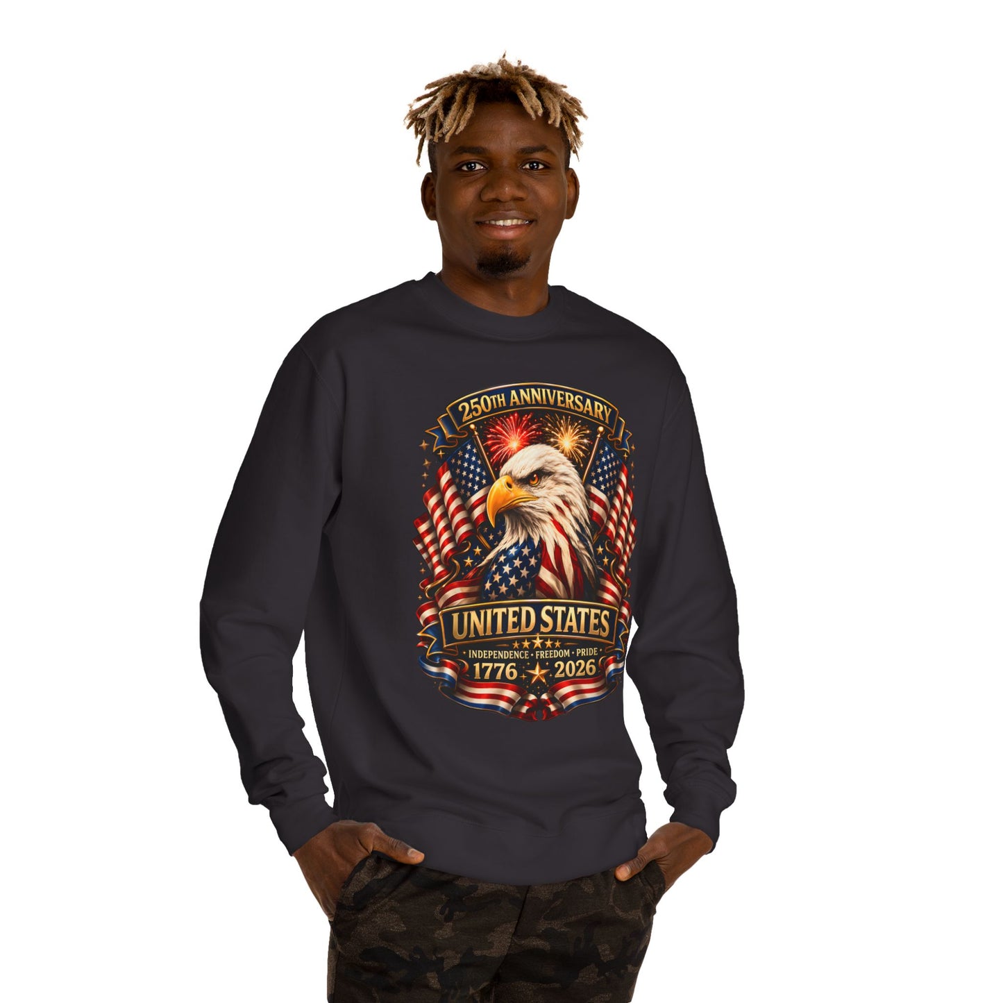 250th Anniversary United States Eagle Sweatshirt – 1776–2026 Patriotic Crewneck
