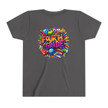 Fourth Grade Youth T‑Shirt – Colorful School Supplies Back to School Tee