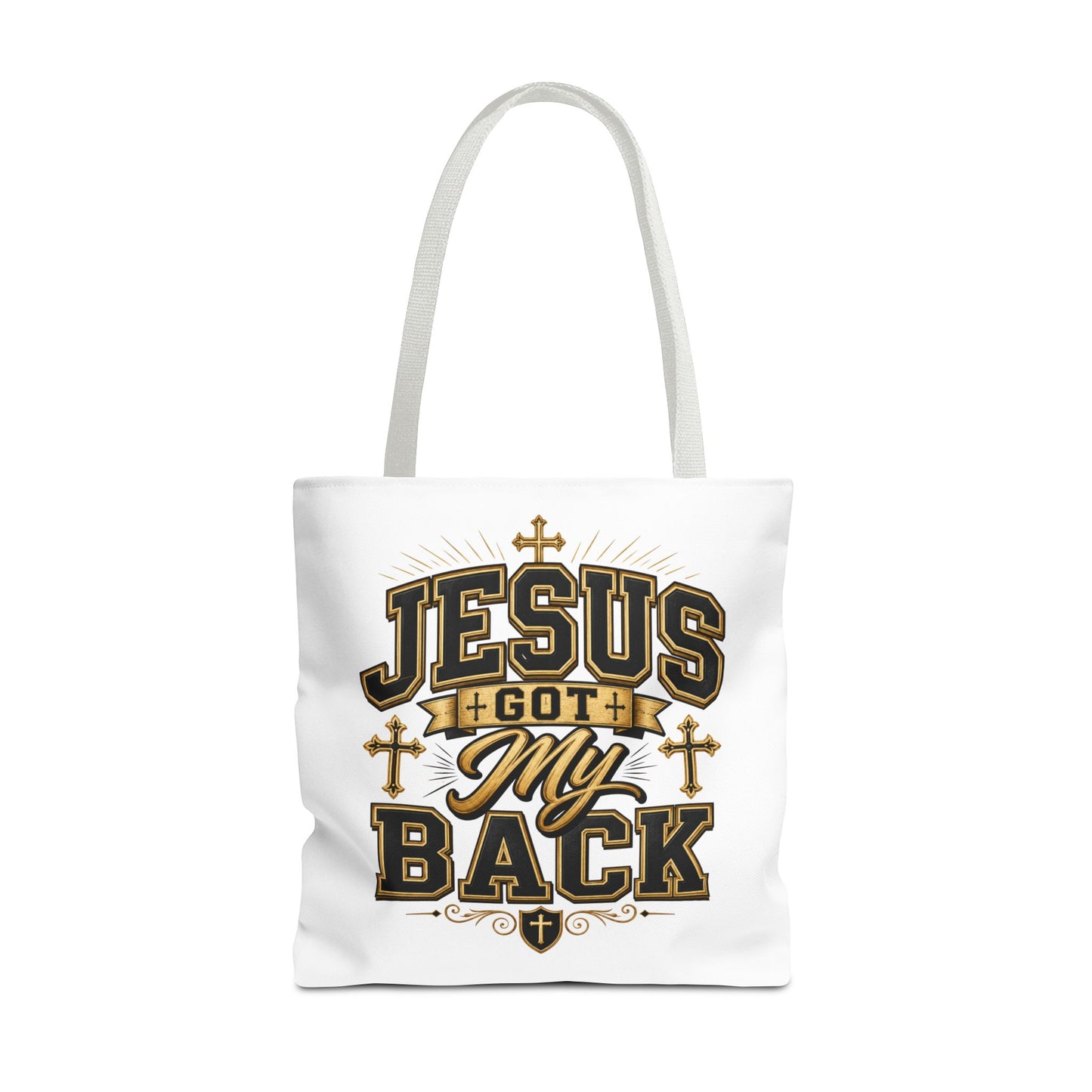 Jesus Got My Back Tote Bag — Faith-Based Christian Inspirational Carryall