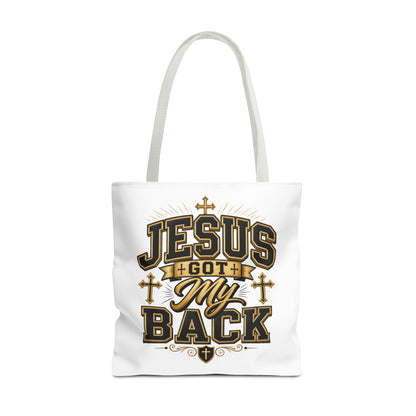 Jesus Got My Back Tote Bag — Faith-Based Christian Inspirational Carryall