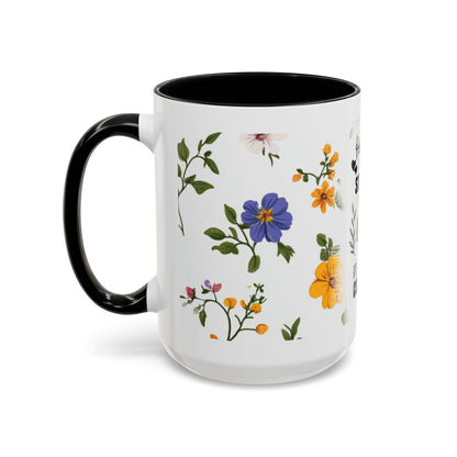Floral "Her Love Is the Quiet Strength" Accent Coffee Mug — Inspirational Mother's Day Gift