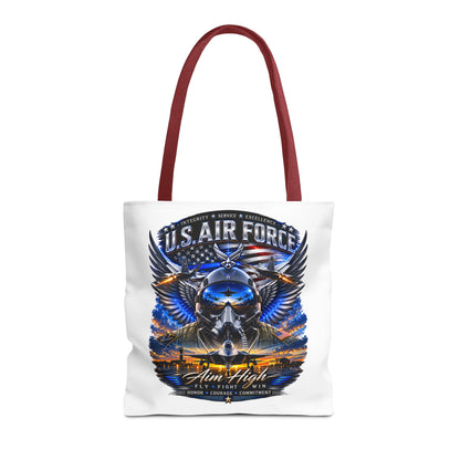 U.S. Air Force Aviator Tote Bag – 'Aim High' Military Pilot Design